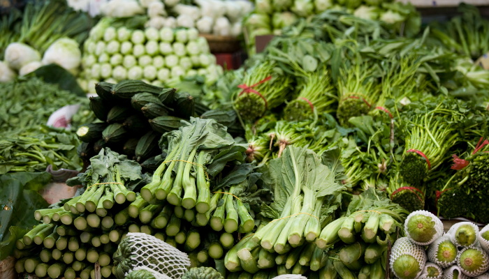 Fresh vegetables in local market in Malaysia